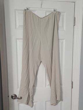 High-Waist Wide Leg Cream Pants